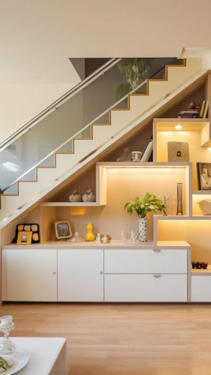 trang tri tu gam cau thang